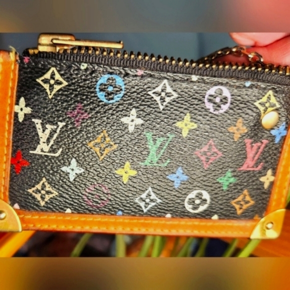 LOUIS VUITTON 2005 Takashi Murakami Collab Black Multi NEW Zipper Key Cles Purse - Picture 16 of 16